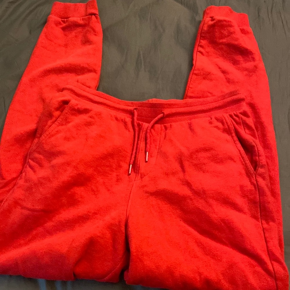 Calvin Klein Red Sweatpants Kids Large